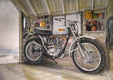 Original Fine Art Bike Paintings by John Lowerson
