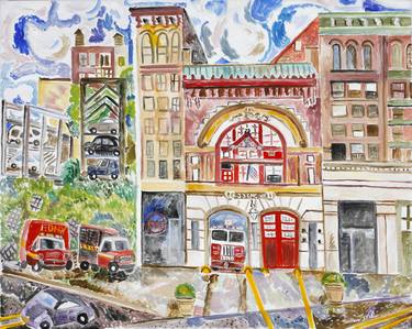 Original Fine Art Architecture Paintings by joni scully