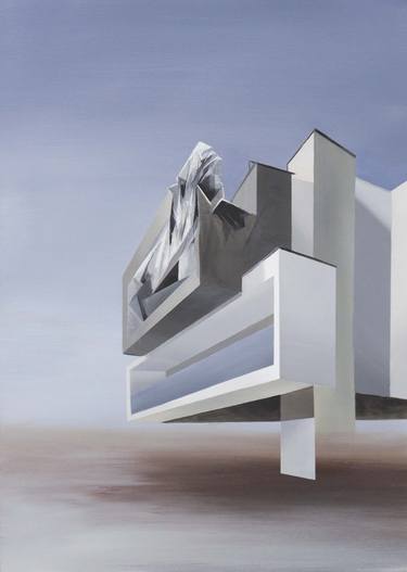 Original Surrealism Architecture Paintings by Claire Lee
