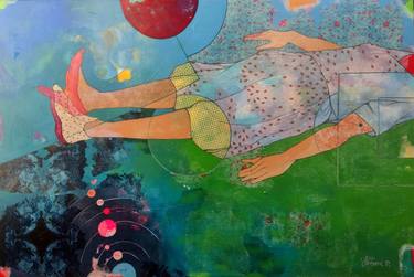 Original Figurative Outer Space Paintings by Lena Kramarić