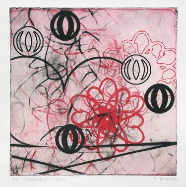 Original Abstract Expressionism Abstract Printmaking by Terri Dilling