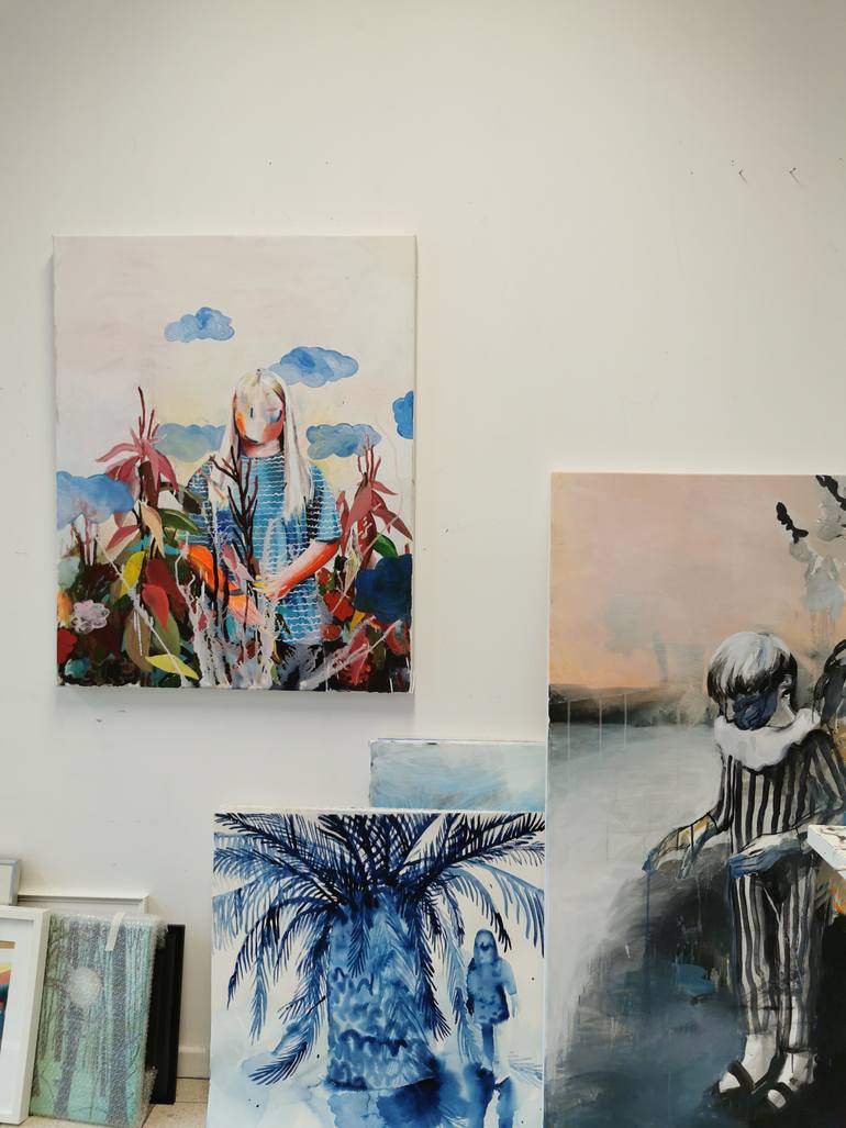 Original Figurative Portrait Painting by Hanna Ilczyszyn