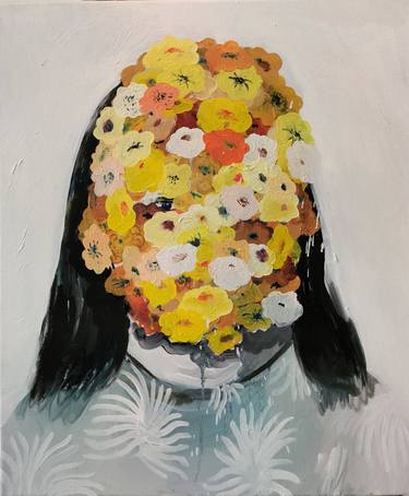 Original Figurative Floral Paintings by Hanna Ilczyszyn