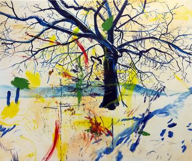 Print of Abstract Expressionism Landscape Paintings by Hanna Ilczyszyn