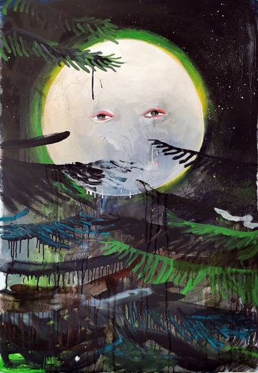 Print of Surrealism Landscape Paintings by Hanna Ilczyszyn