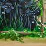 Black lilies from strange garden. This painting was created at open air workshop in the picturesque region of Poland.