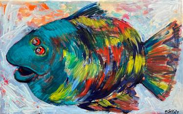 Print of Expressionism Fish Paintings by Elena Ploetz