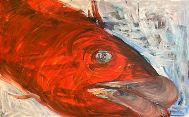 Print of Abstract Expressionism Fish Paintings by Elena Ploetz