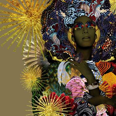Original Figurative Women Collage by Carol Muthiga-Oyekunle