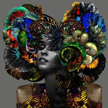 Original Contemporary Fashion Collage by Carol Muthiga-Oyekunle