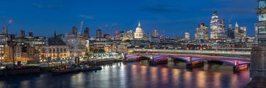 Evening Panorama with Blackfriars Bridge St Pauls and The City thumb