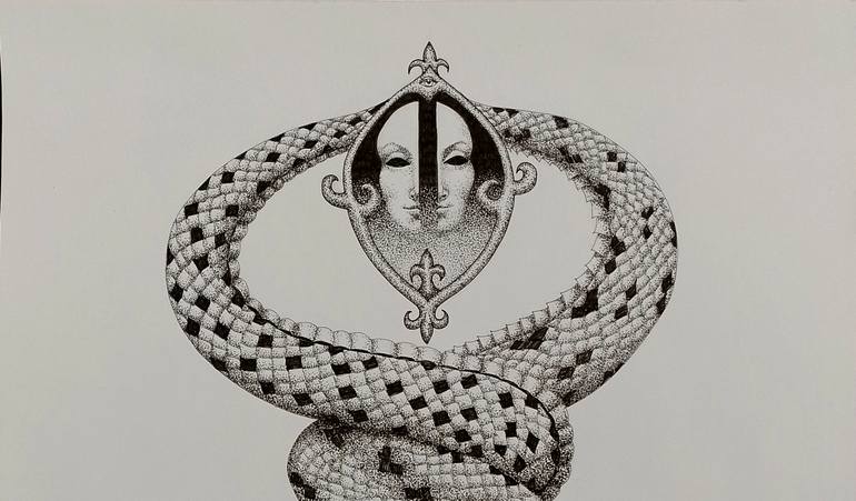 Original Symbolism Fantasy Drawing by Gabriela Garza Padilla