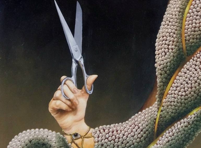 Original Surrealism Fantasy Painting by Gabriela Garza Padilla