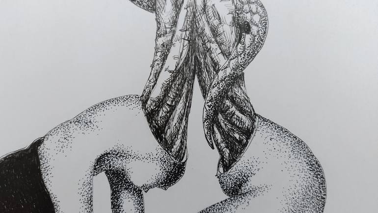 Original Figurative Fantasy Drawing by Gabriela Garza Padilla