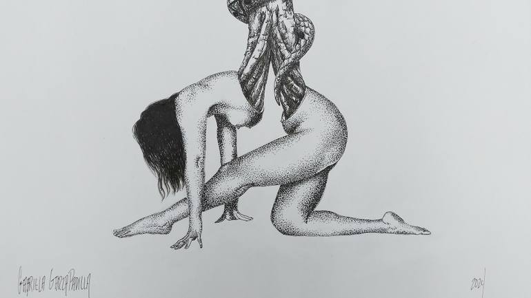 Original Figurative Fantasy Drawing by Gabriela Garza Padilla
