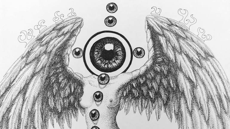 Original Symbolism Fantasy Drawing by Gabriela Garza Padilla