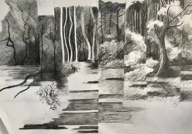 Original Conceptual Landscape Drawings by Alison Chaplin