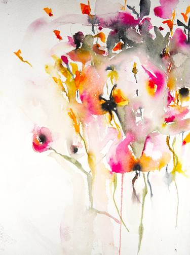 Original Impressionism Botanic Paintings by Karin Johannesson