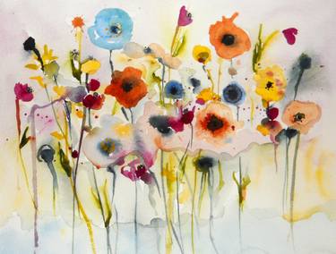 Original Illustration Floral Paintings by Karin Johannesson