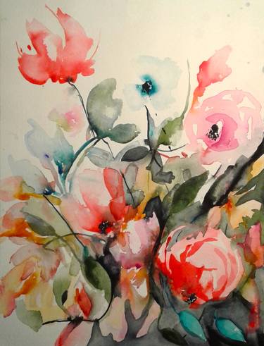 Original Floral Paintings by Karin Johannesson