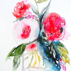 Pink flowers in a vase