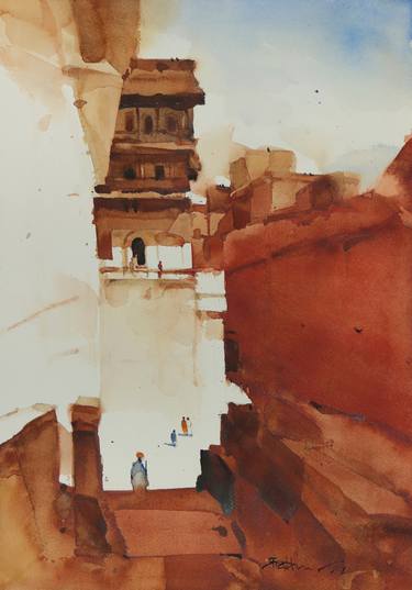 Original Impressionism Architecture Paintings by prashant prabhu