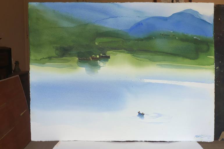 Original Minimalism Water Painting by prashant prabhu