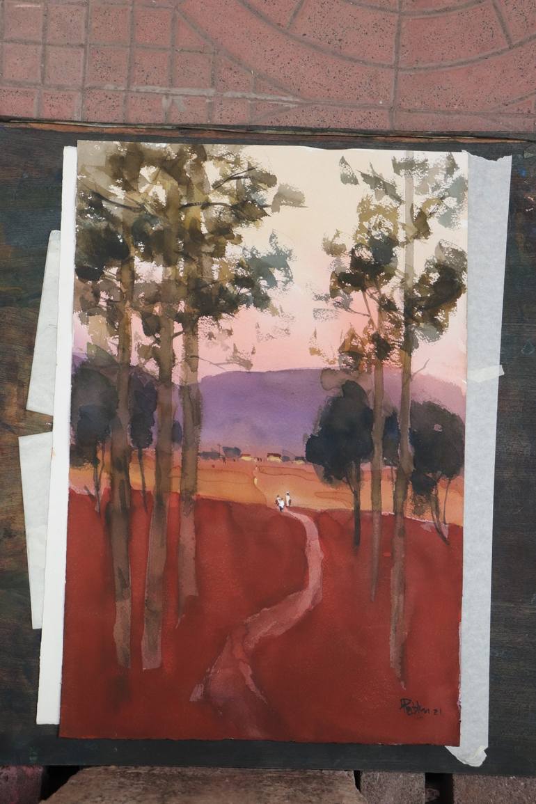 Original Minimalism Landscape Painting by prashant prabhu