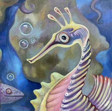 Print of Surrealism Fish Paintings by Dina Zakman