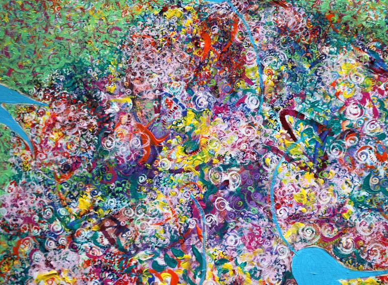 Original Expressionism Floral Painting by Dina Zakman