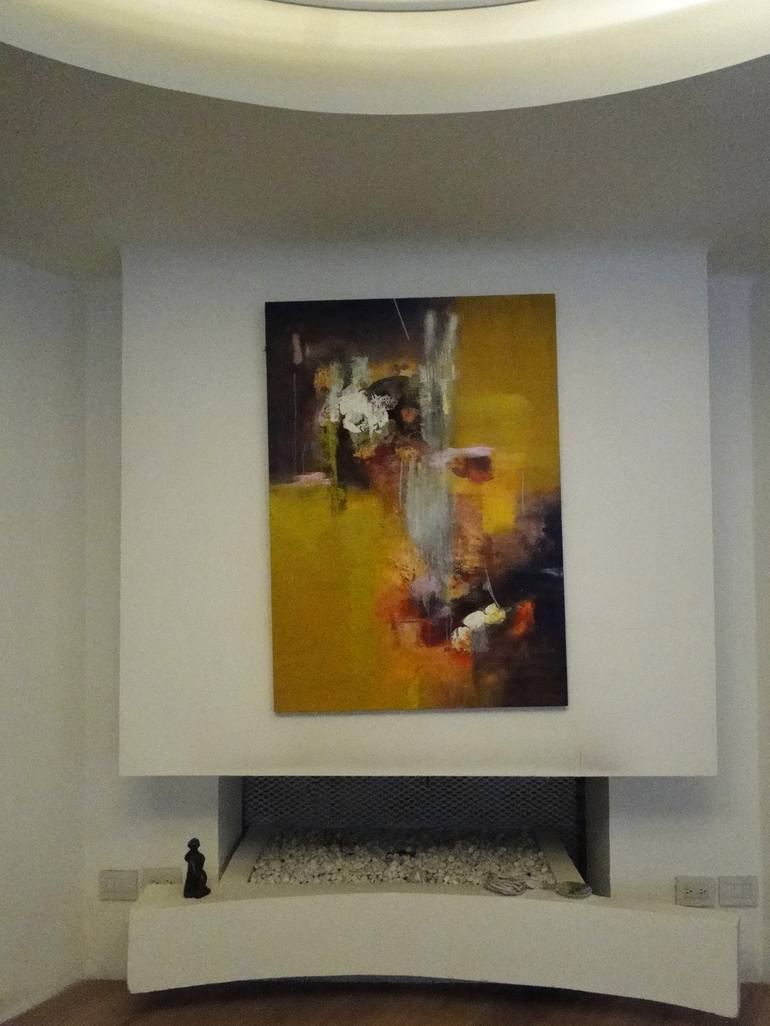 Original Abstract Expressionism Abstract Painting by Marcela Ramirez-Aza