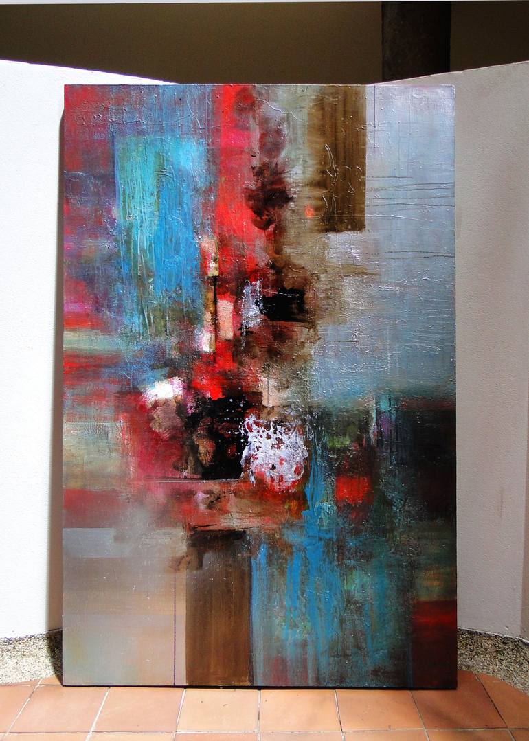 Original Abstract Expressionism Abstract Painting by Marcela Ramirez-Aza