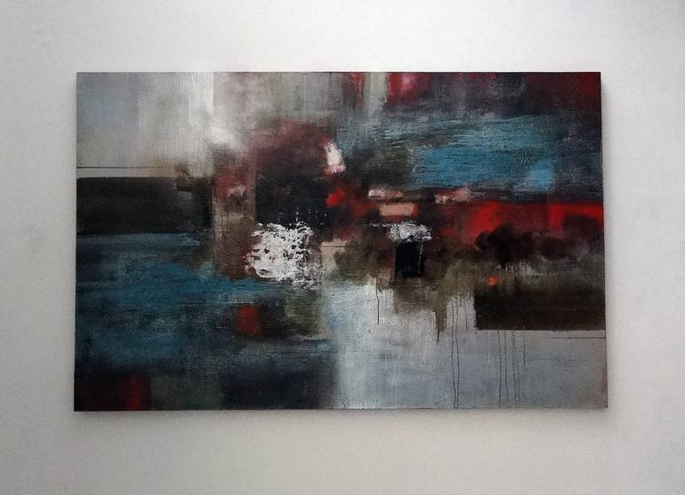 Original Abstract Expressionism Abstract Painting by Marcela Ramirez-Aza