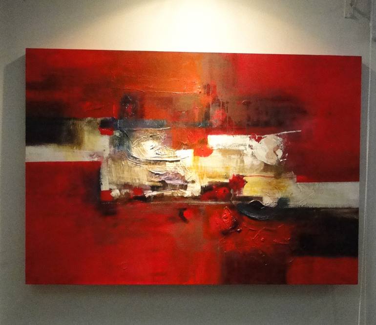Original Abstract Expressionism Abstract Painting by Marcela Ramirez-Aza