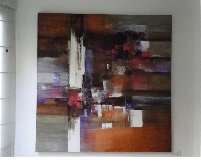 Original Abstract Expressionism Abstract Painting by Marcela Ramirez-Aza