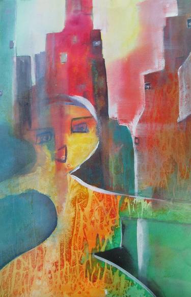 Print of Abstract Expressionism Cities Paintings by Lolly Owens