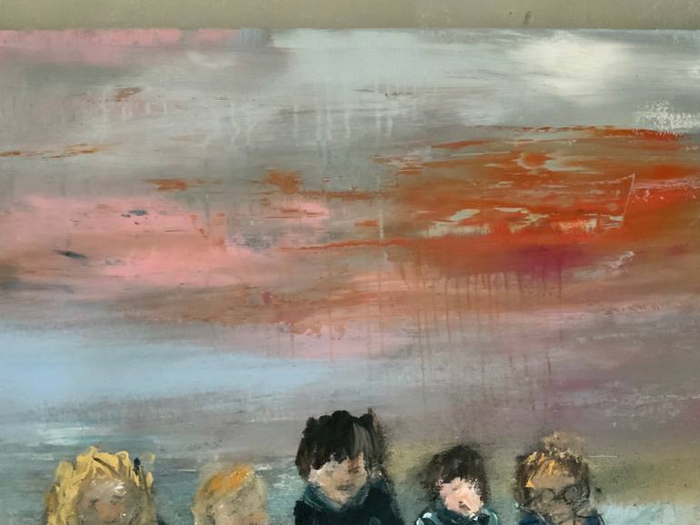 Original Abstract Expressionism Abstract Painting by Hennie Van De Lande