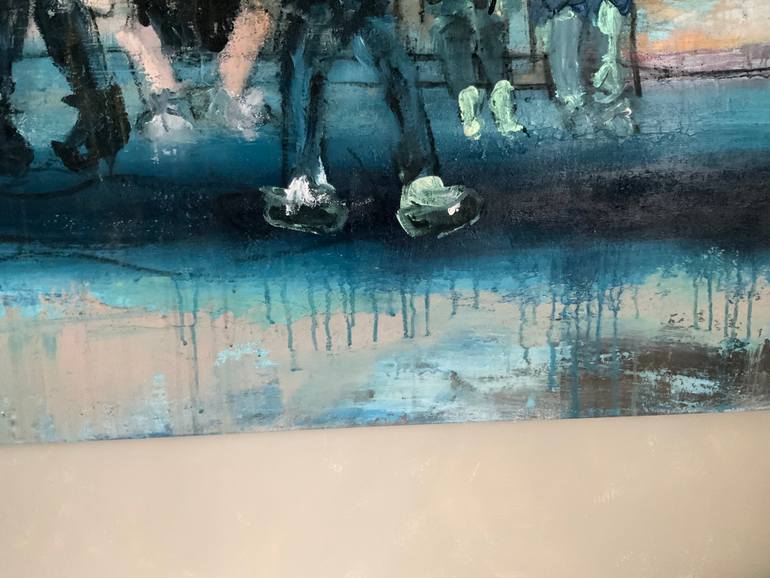 Original Abstract Expressionism Abstract Painting by Hennie Van De Lande
