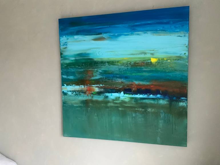 Original Abstract Expressionism Abstract Painting by Hennie Van De Lande