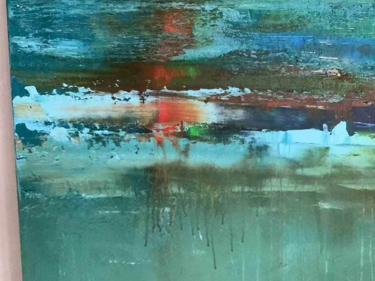 Original Abstract Expressionism Abstract Painting by Hennie Van De Lande