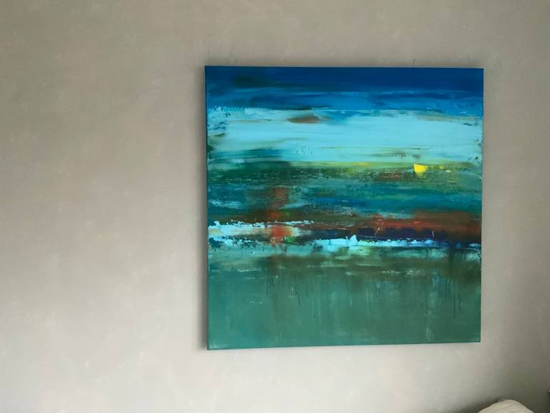 Original Abstract Expressionism Abstract Painting by Hennie Van De Lande