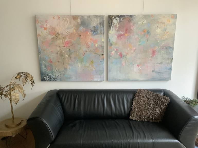 Original Abstract Expressionism Abstract Painting by Hennie van de Lande