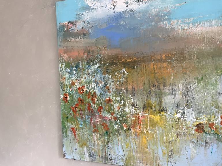 Original Abstract Landscape Painting by Hennie van de Lande