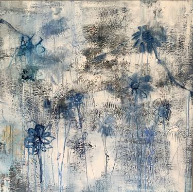 Original Abstract Floral Paintings by Hennie van de Lande