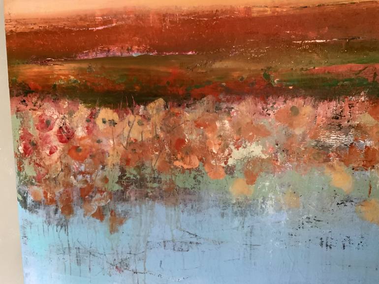 Original Abstract Landscape Painting by Hennie van de Lande