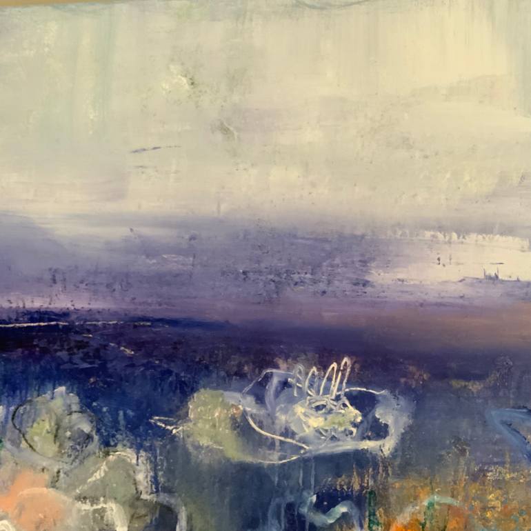 Original Abstract Botanic Painting by Hennie Van De Lande