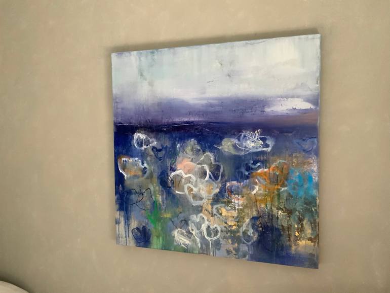 Original Abstract Botanic Painting by Hennie Van De Lande