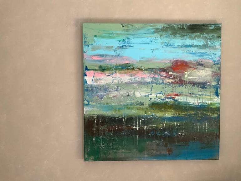 Original Abstract Expressionism Abstract Painting by Hennie Van De Lande