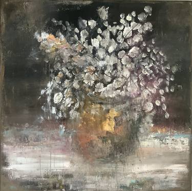 Original Abstract Floral Paintings by Hennie van de Lande