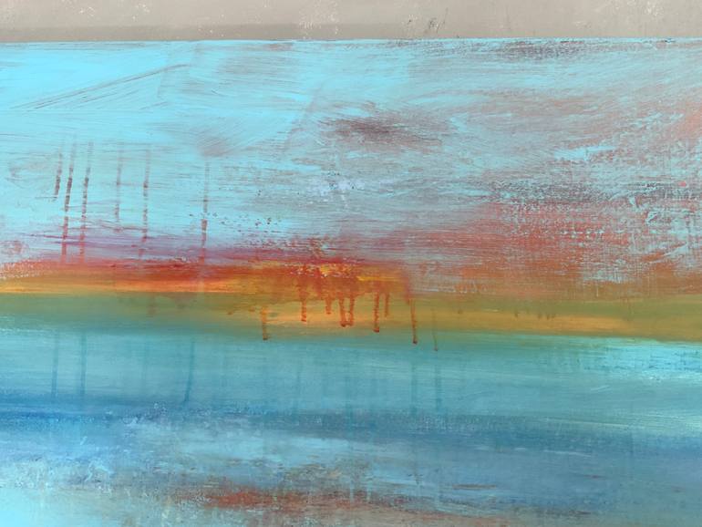 Original Abstract Landscape Painting by Hennie Van De Lande